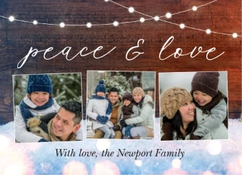 Wood with Snow and Lights