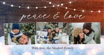 Wood with Snow and Lights