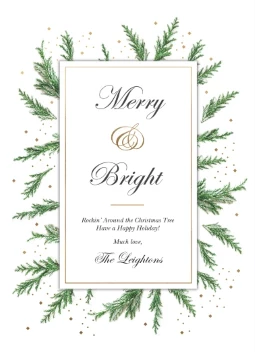 Pine Branches Merry Bright