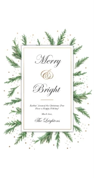 Pine Branches Merry Bright