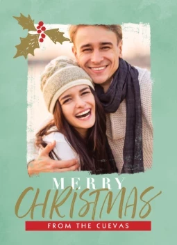 Watercolor Border Merry Christmas