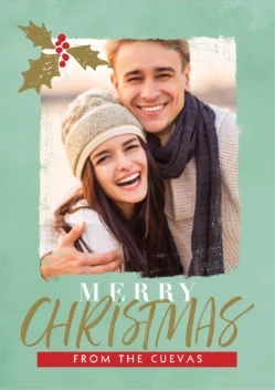 Watercolor Border Merry Christmas