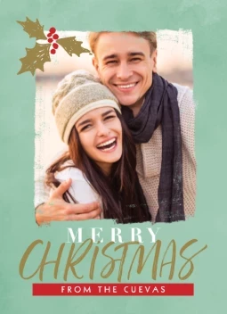 Watercolor Border Merry Christmas