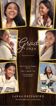 Wood Photo Border Invite