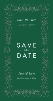 Floral Border Save The Date