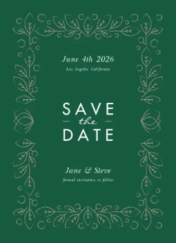 Floral Border Save The Date