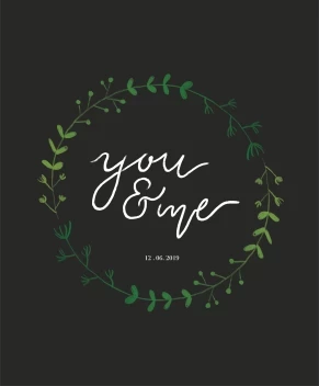 Chalkboard Wedding Wreath