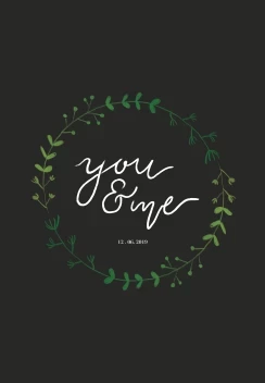 Chalkboard Wedding Wreath