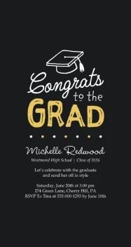 Grad Chalk Invitation
