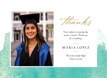 Graduation Watercolor Thanks