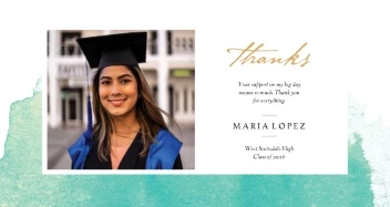 Graduation Watercolor Thanks