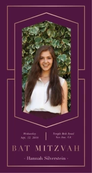 Geometric and Metallic Bat Mitzvah