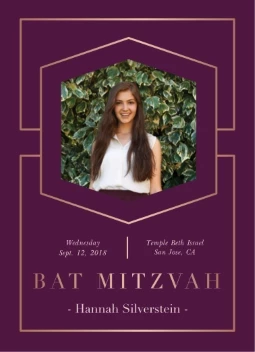 Geometric and Metallic Bat Mitzvah