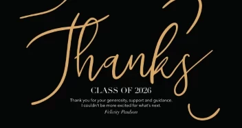 Modern Lines Grad Thanks