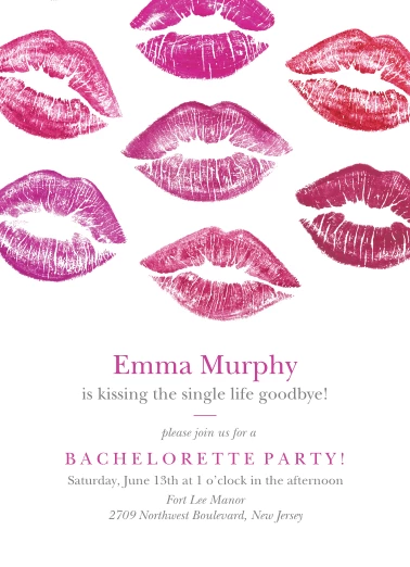 Lips Kisses Invite