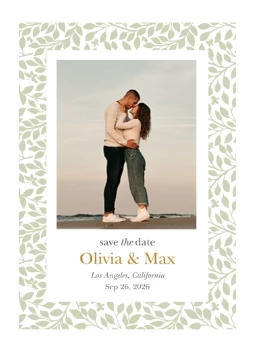 Framed Flowers Save The Date