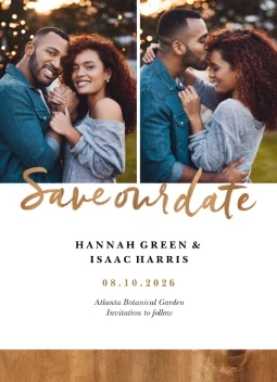 Wood Texture Save The Date