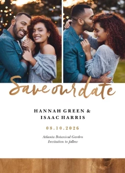 Wood Texture Save The Date