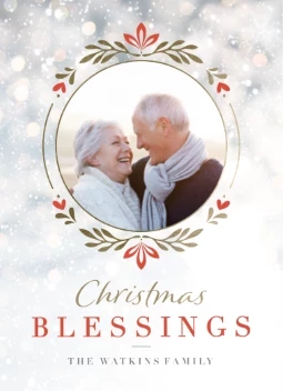 Fancy Frame Snow Background