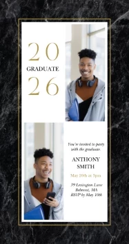 Marble Type Border Invite