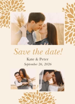 Bold Petals Save The Date