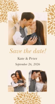 Bold Petals Save The Date