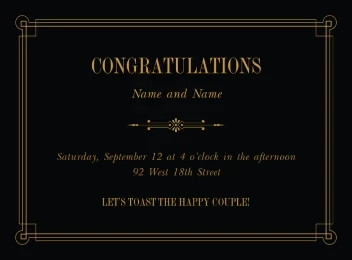 Congratulatory Toast