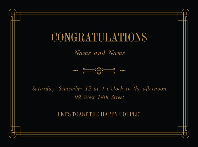 Congratulatory Toast