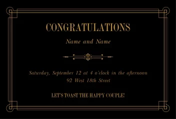 Congratulatory Toast