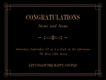 Congratulatory Toast