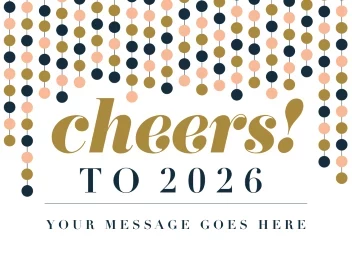 Cheers Gold Banner