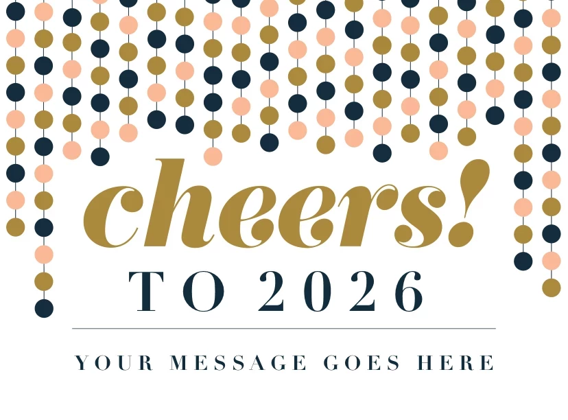 Cheers Gold Banner