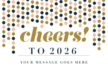 Cheers Gold Banner