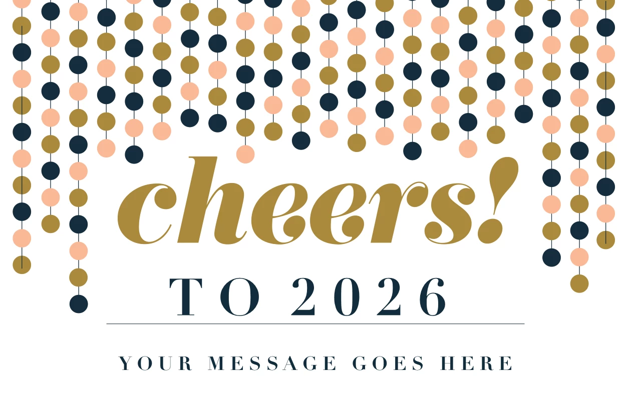 Cheers Gold Banner