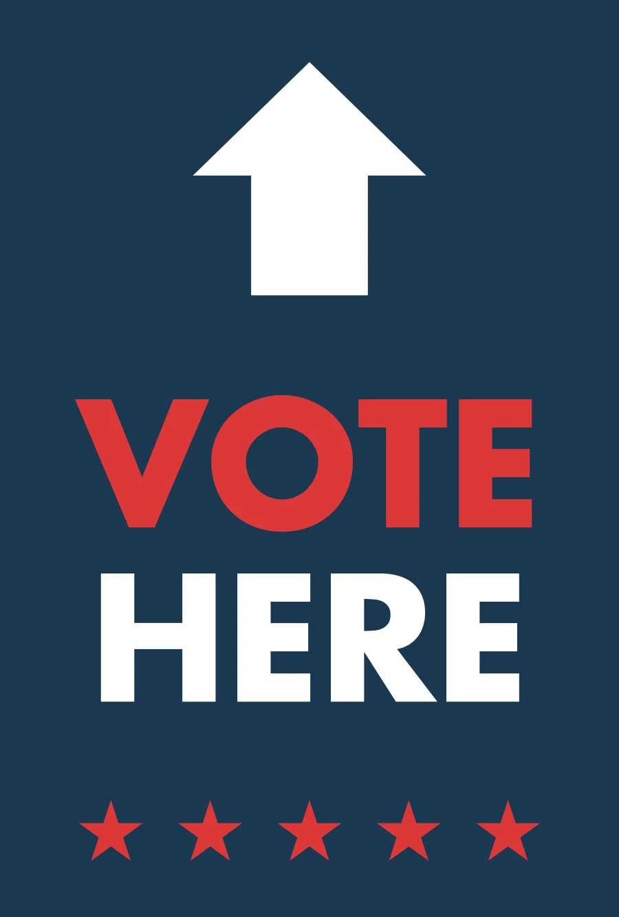 Vote Here Arrow