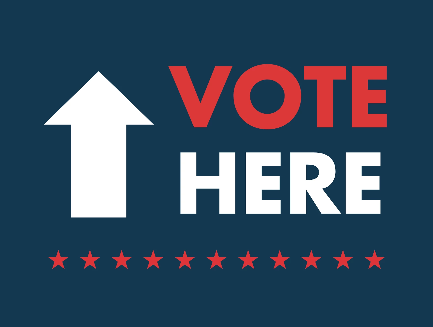 Vote Here Arrow