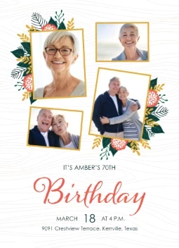 Collage Floral Birthday