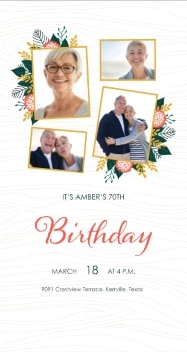 Collage Floral Birthday