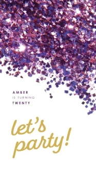 Sparkles and Script Birthday