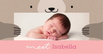 Bear Hugging Baby Girl