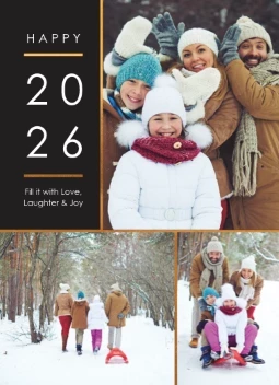 Minimal New Years Collage Metallic