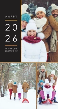 Minimal New Years Collage Metallic