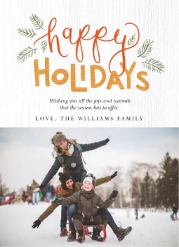 Happy Holidays Illustration Pine