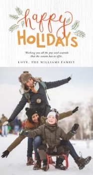 Happy Holidays Illustration Pine