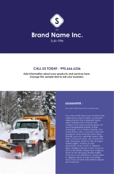 Snow Plowing Car Illustration