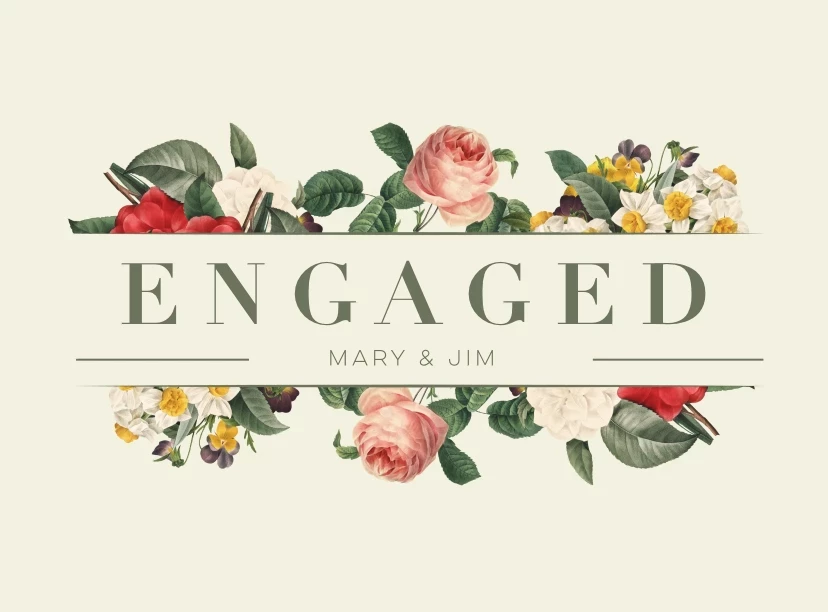 Vintage Flowers Engagement