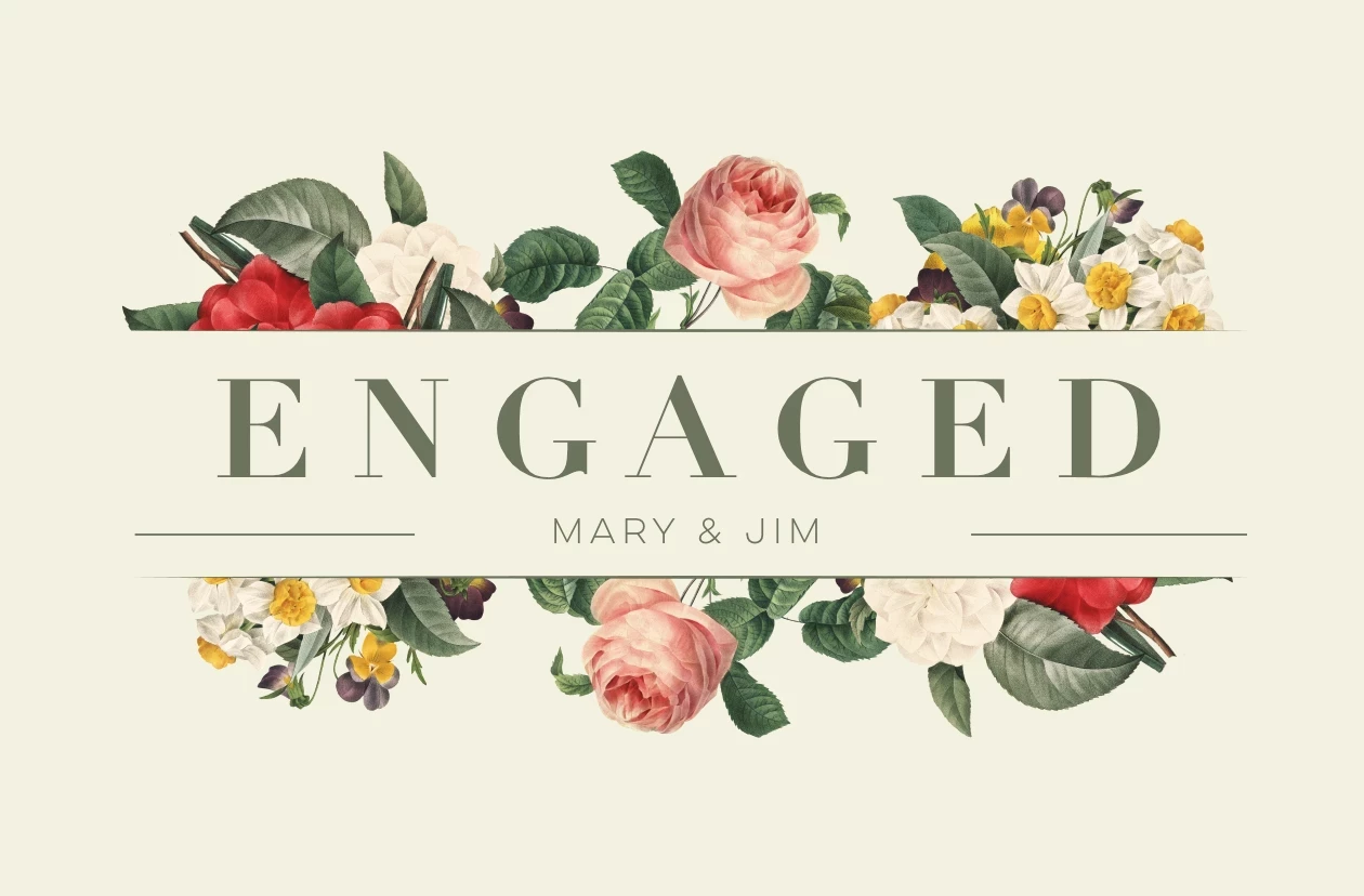 Vintage Flowers Engagement