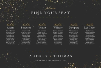 Modern Reception Seating Chart