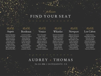 Modern Reception Seating Chart