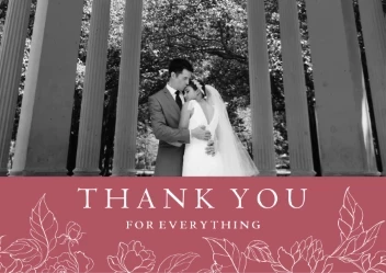 Outlined Flowers Thank You